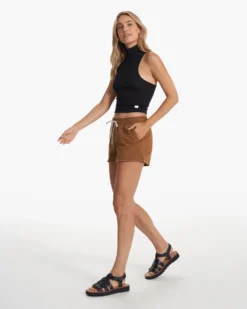 Cove Funnel Neck Tank | Black -Vuori Clothing Store VW1113BLK SP23 W ECOMM TOPS 2983 FULL 1X1 861a3e8b b5dd 49fb 933f 97f5d09b17af