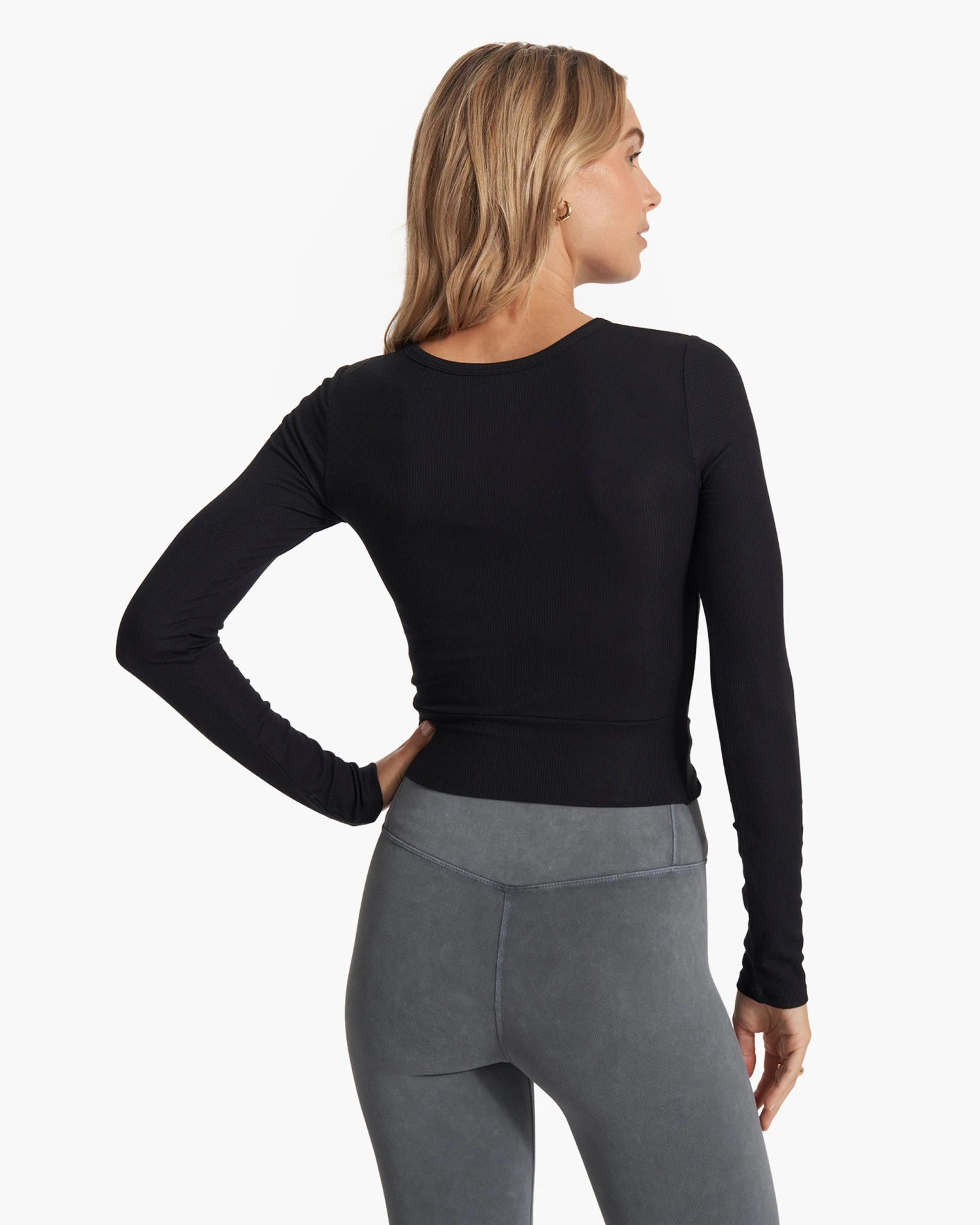 Long Sleeve Cove Twist Tee | Black 3 Long Sleeve Cove Twist Tee | Black - Image 3