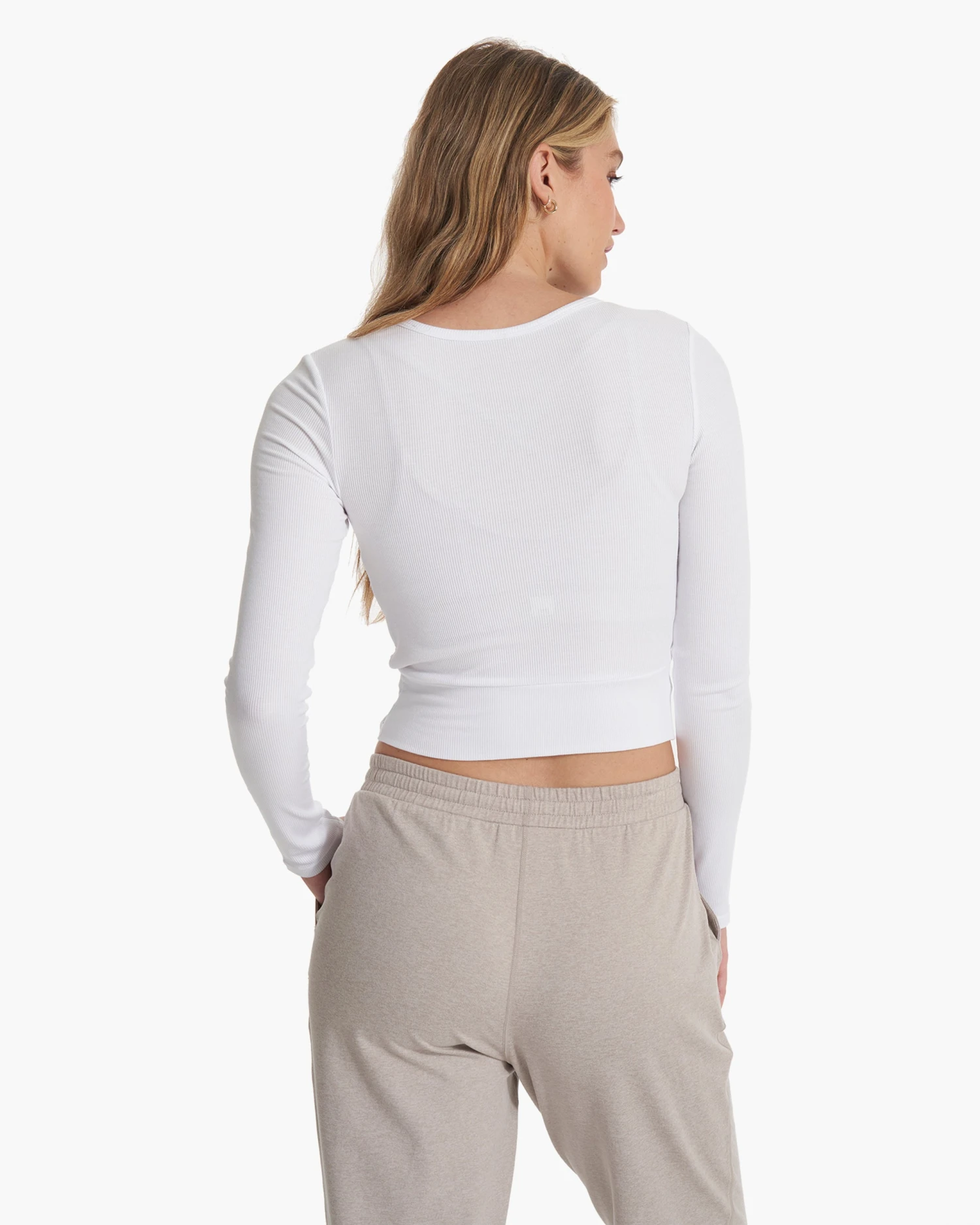 Long Sleeve Cove Twist Tee | White 3 Long Sleeve Cove Twist Tee | White - Image 3