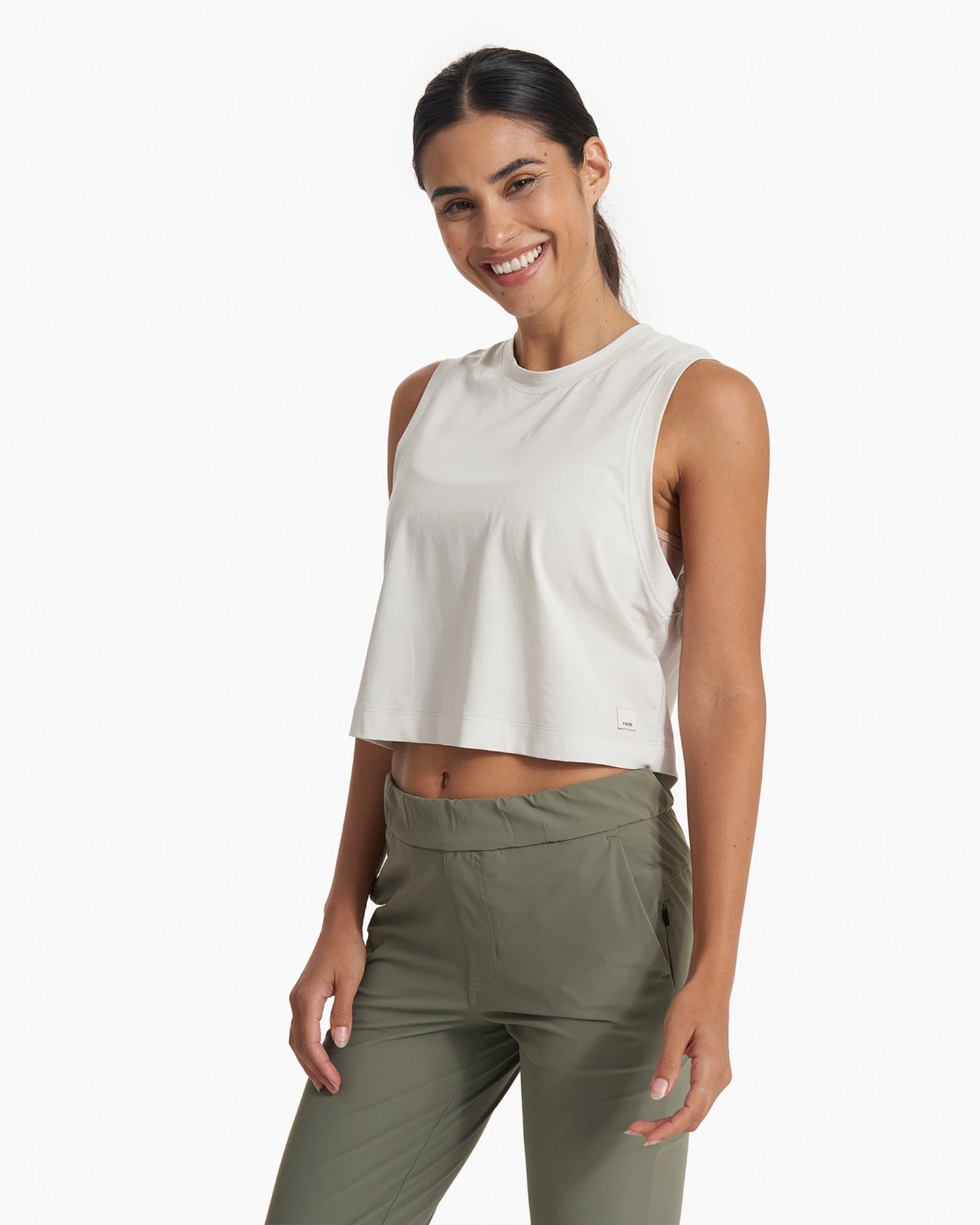 Feather Crop Tank | Salt 2 Feather Crop Tank | Salt - Image 2