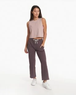 Feather Crop Tank | Umber -Vuori Clothing Store VW1119UMB SP23 W ECOMM TOPS FULL 1797 1x1 7e14cd05 8feb 4a3b b4b2 137c3e8684dc