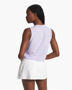 Feather Crop Tank | Zinnia -Vuori Clothing Store VW1119ZIN FA23 W ECOMM TOPS BACK TOPS 7