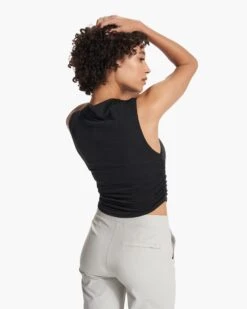 Westerlies Mock Tank | Black -Vuori Clothing Store VW1146BLK FA23 W ECOMM TOPS BACK TOPS 6