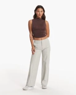 Westerlies Mock Tank | Mahogany -Vuori Clothing Store VW1146MAH FA23 W ECOMM TOPS FULL ALT 4