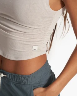 Westerlies Mock Tank | Suede -Vuori Clothing Store VW1146SUE FA23 M ECOMM TOPS DETAIL 2