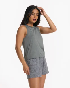 Energy Top | Dark Dusty Pine Heather -Vuori Clothing Store VW123DDP 3332