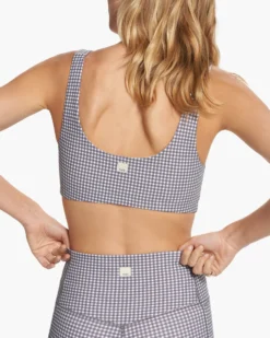 Daily Bra | White Gingham Plaid 8 Daily Bra | White Gingham Plaid -Vuori Clothing Store VW158WGP FA23 M ECOMM sportsbras DETAIL 1