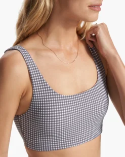 Daily Bra | White Gingham Plaid 11 Daily Bra | White Gingham Plaid -Vuori Clothing Store VW158WGP FA23 M ECOMM sportsbras DETAIL 2