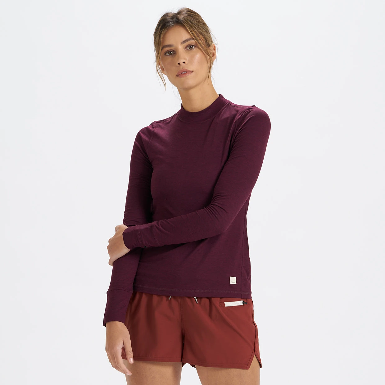 Long-Sleeve Lux Tee | Cerise Heather 1 Long-Sleeve Lux Tee | Cerise Heather