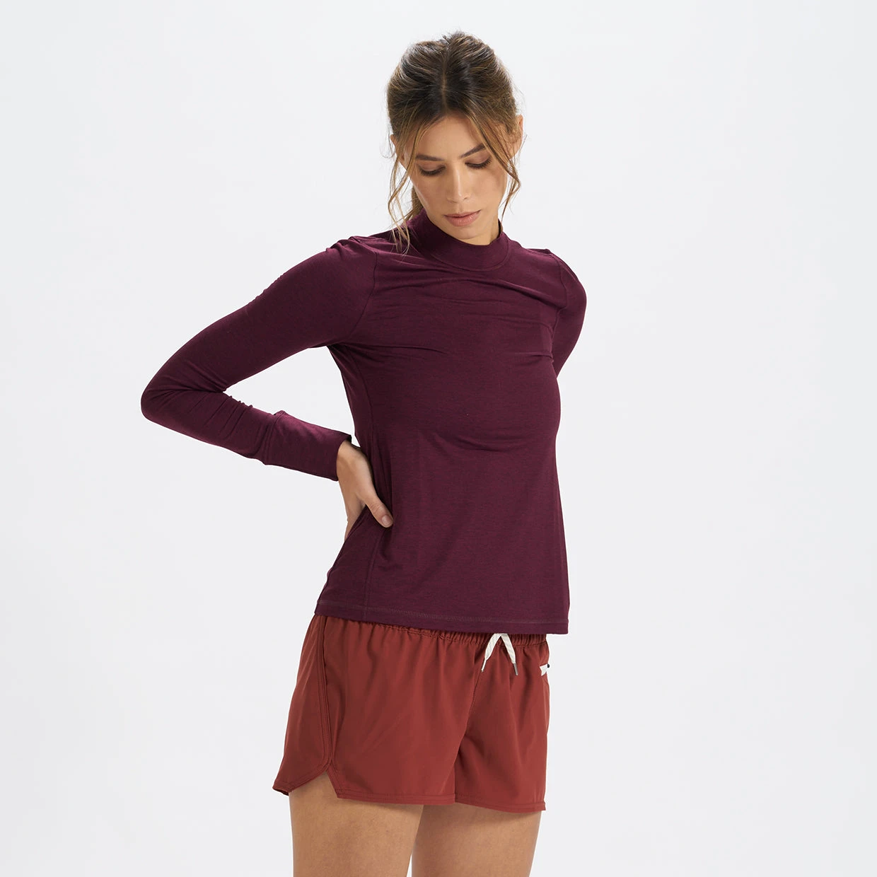 Long-Sleeve Lux Tee | Cerise Heather 2 Long-Sleeve Lux Tee | Cerise Heather - Image 2