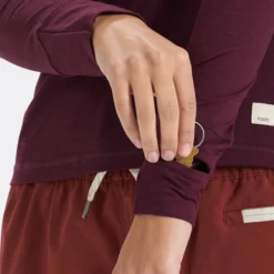 Long-Sleeve Lux Tee | Cerise Heather 9 Long-Sleeve Lux Tee | Cerise Heather -Vuori Clothing Store VW167HCE 4