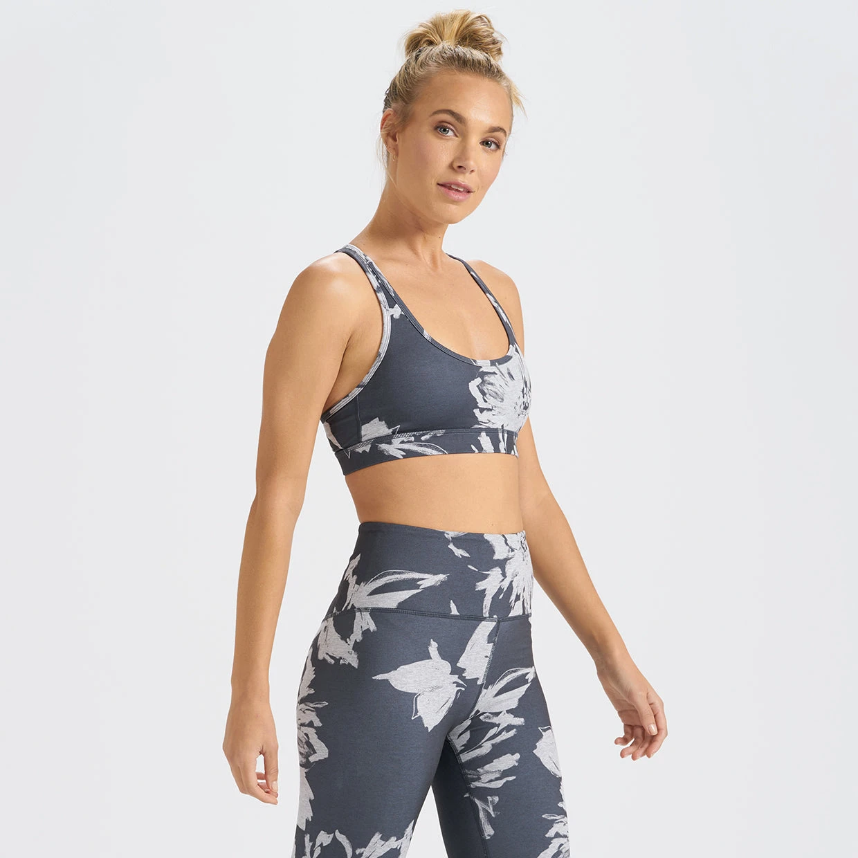 Bella Bra | Charcoal Big Flower 2 Bella Bra | Charcoal Big Flower - Image 2