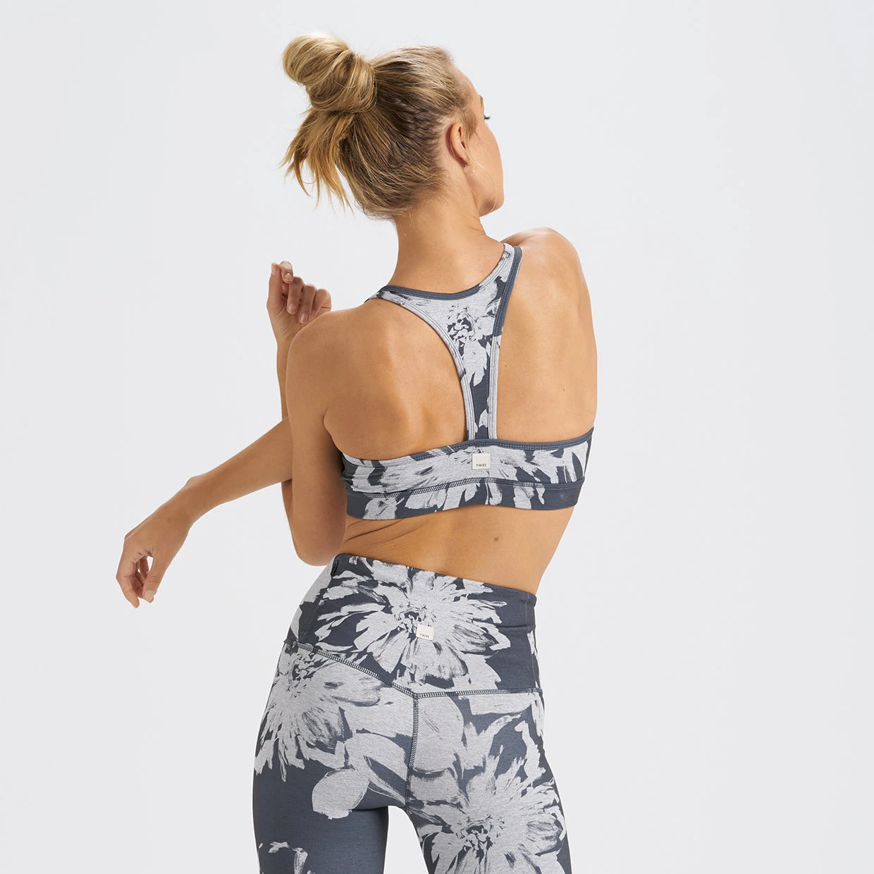 Bella Bra | Charcoal Big Flower 3 Bella Bra | Charcoal Big Flower - Image 3