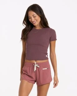 Pose Fitted Tee | Chestnut Heather