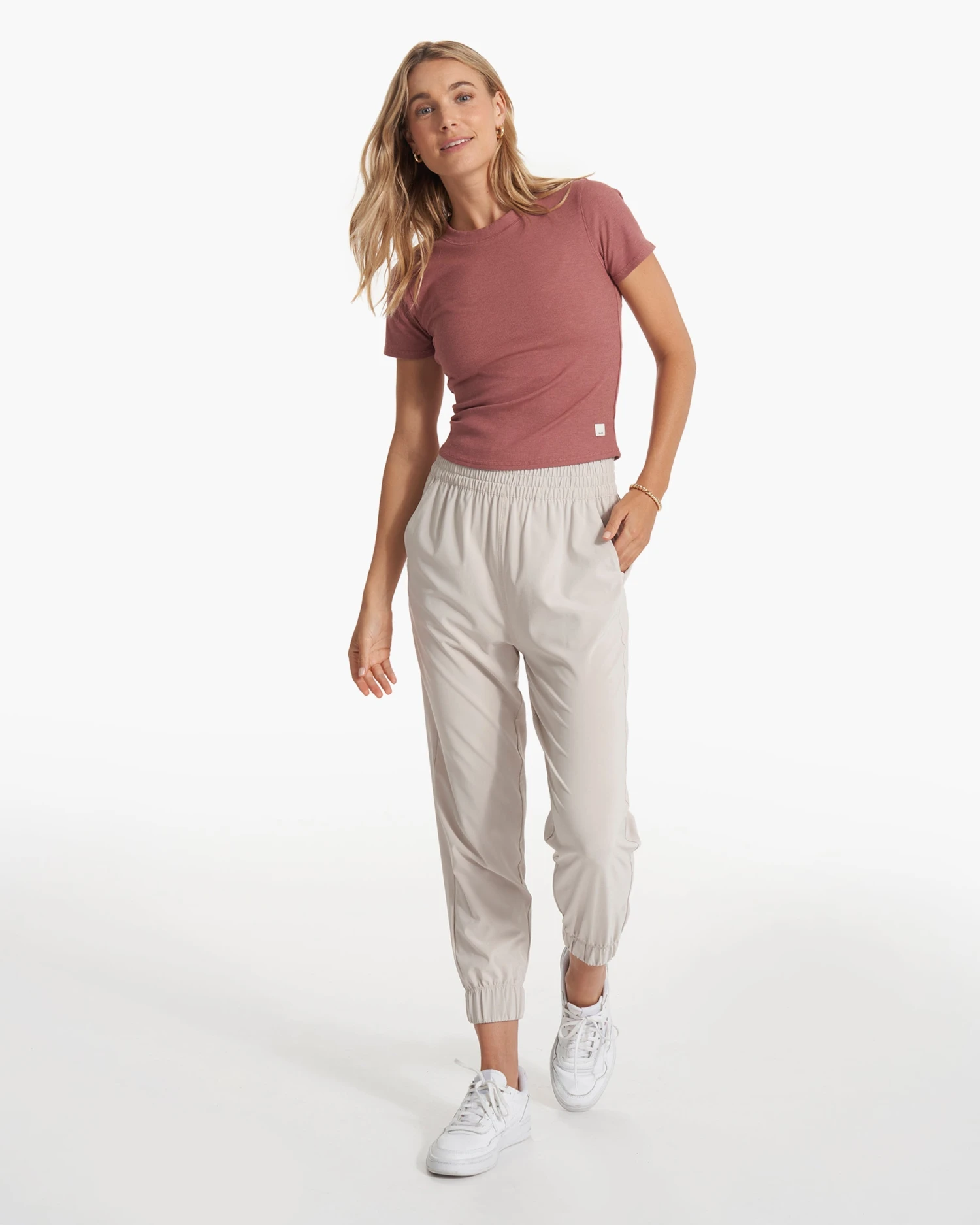 Pose Fitted Tee | Rosewood Heather 4 Pose Fitted Tee | Rosewood Heather - Image 4