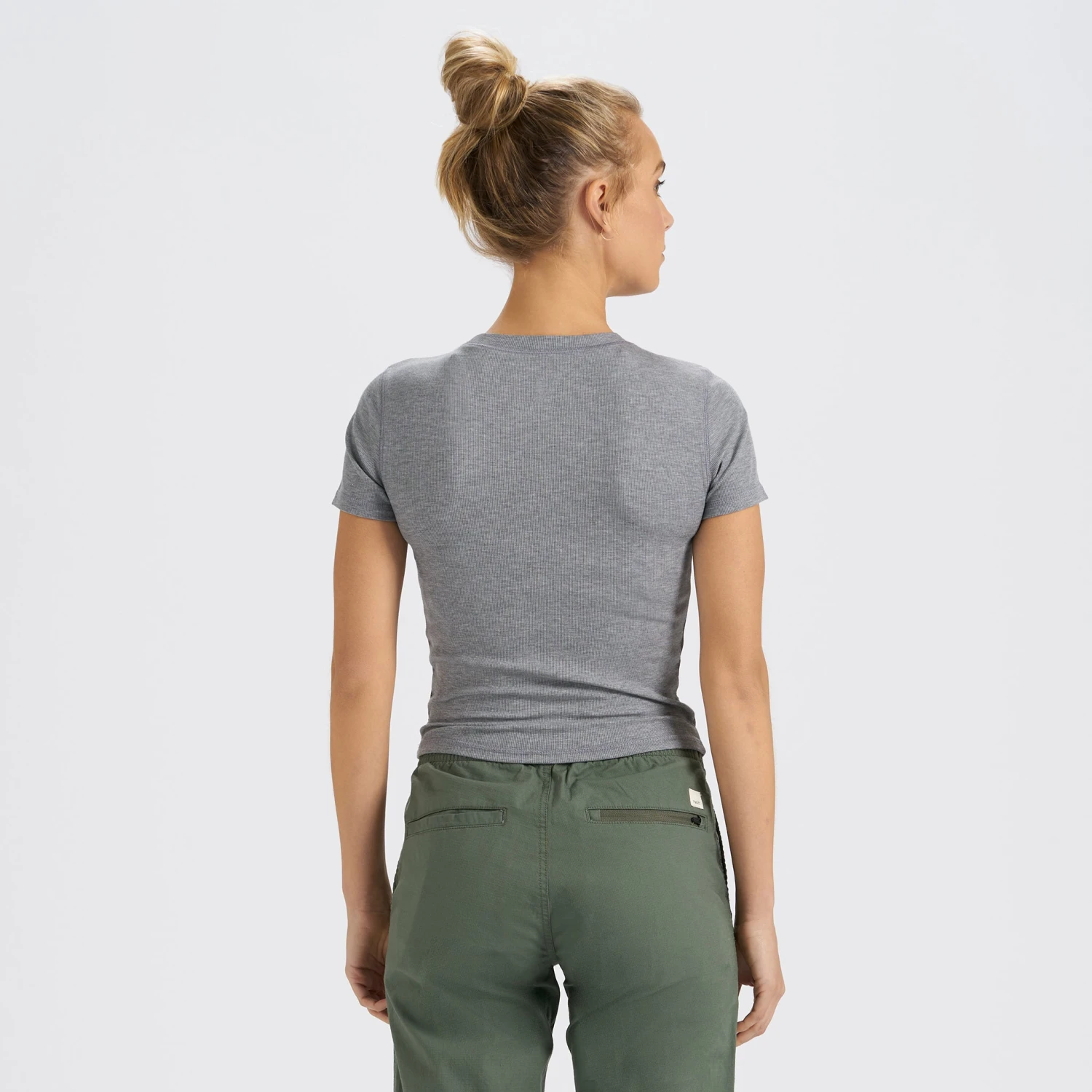 Pose Fitted Tee | Medium Heather Grey 8 Pose Fitted Tee | Medium Heather Grey - Image 8