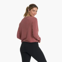 Long-Sleeve Coast Tee | Rosewood -Vuori Clothing Store VW170RSD 02623