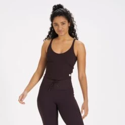 Rib Crop Tank | Dark Cherry