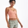 Rib Crop Tank | Light Cinnamon