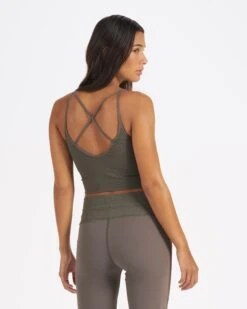 Rib Crop Tank | Oregano -Vuori Clothing Store VW189ORE 4824