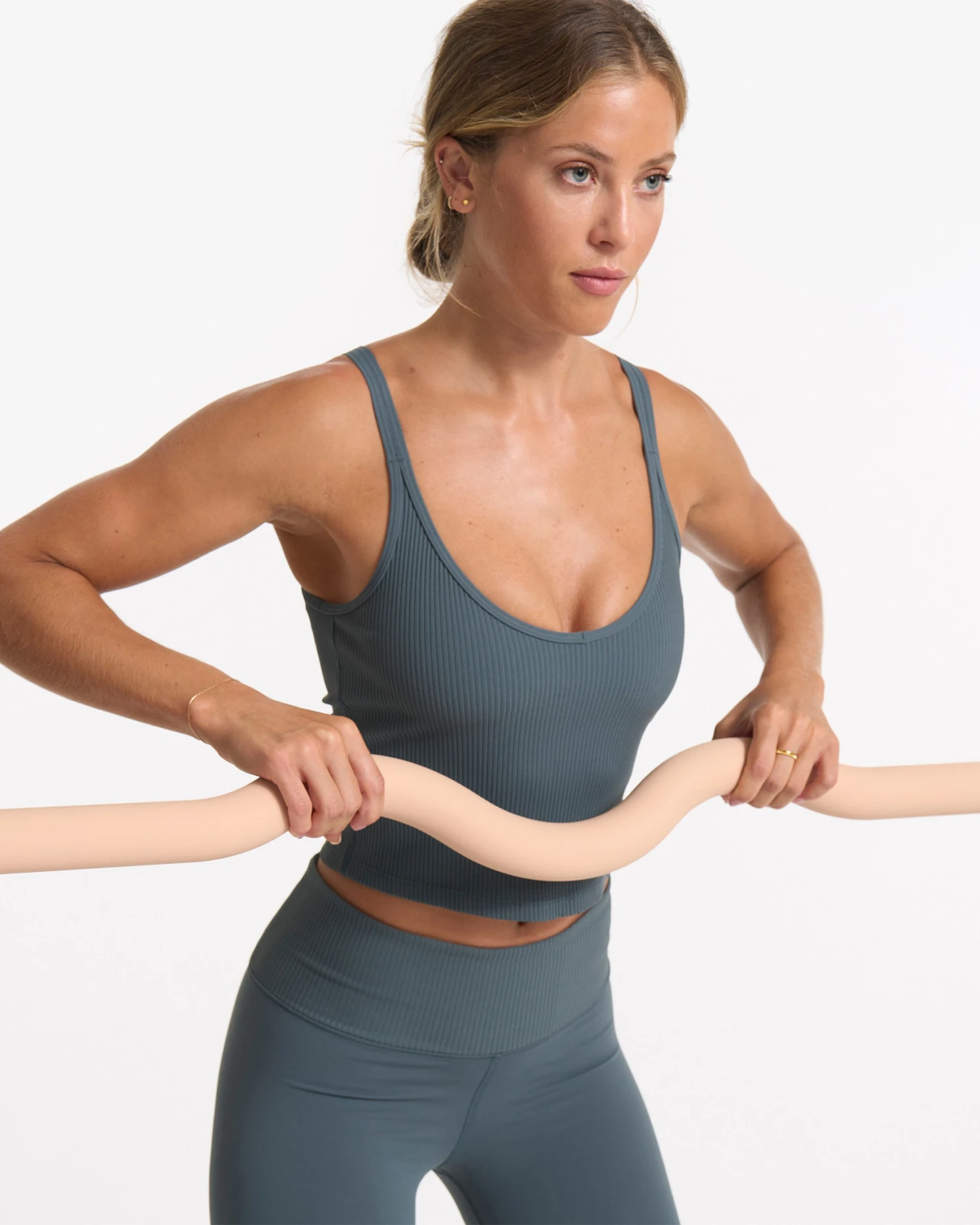 Rib Crop Tank | Stone 4 Rib Crop Tank | Stone - Image 4