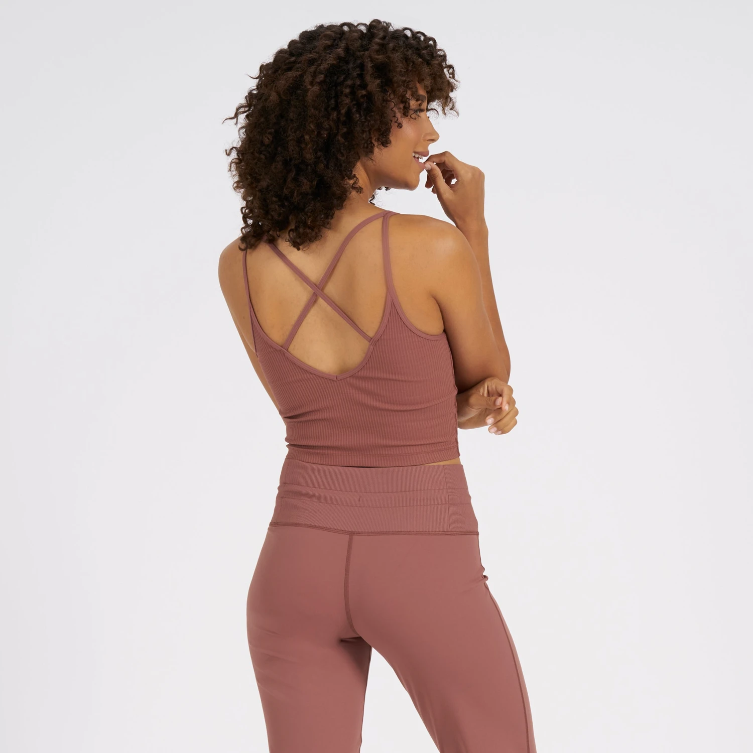 Rib Crop Tank | Terracotta 2 Rib Crop Tank | Terracotta - Image 2