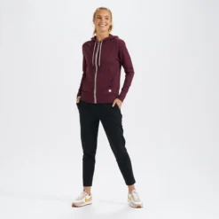 Halo Performance Hoodie | Cerise Heather -Vuori Clothing Store VW201HCE 4
