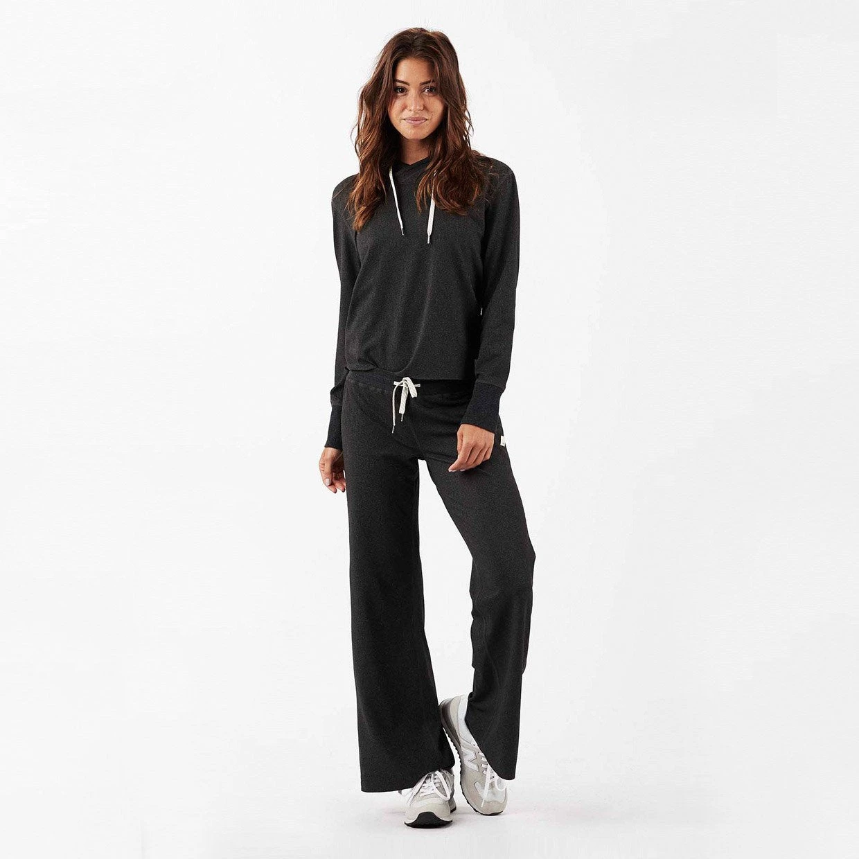 Sequoia Crop Hoodie | Black Heather 2 Sequoia Crop Hoodie | Black Heather - Image 2