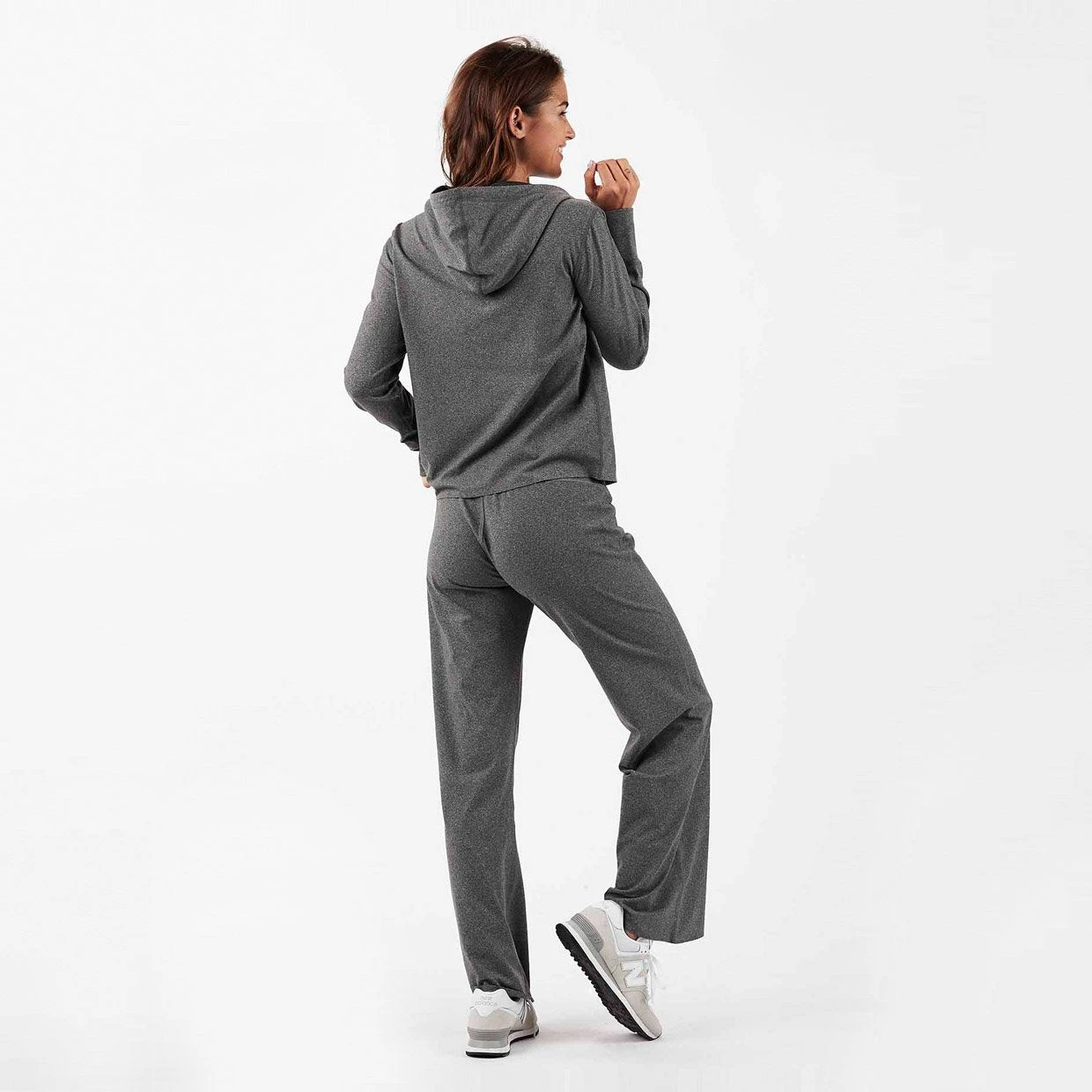 Sequoia Crop Hoodie | Heather Grey 3 Sequoia Crop Hoodie | Heather Grey - Image 3