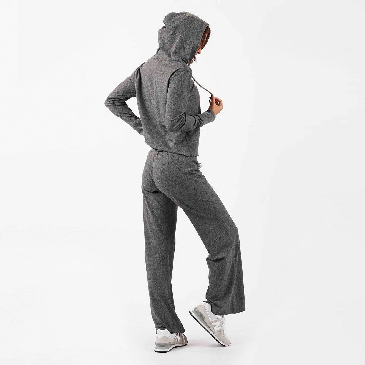Sequoia Crop Hoodie | Heather Grey 5 Sequoia Crop Hoodie | Heather Grey - Image 5