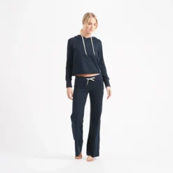 Sequoia Crop Hoodie | Ink -Vuori Clothing Store VW208INK 4