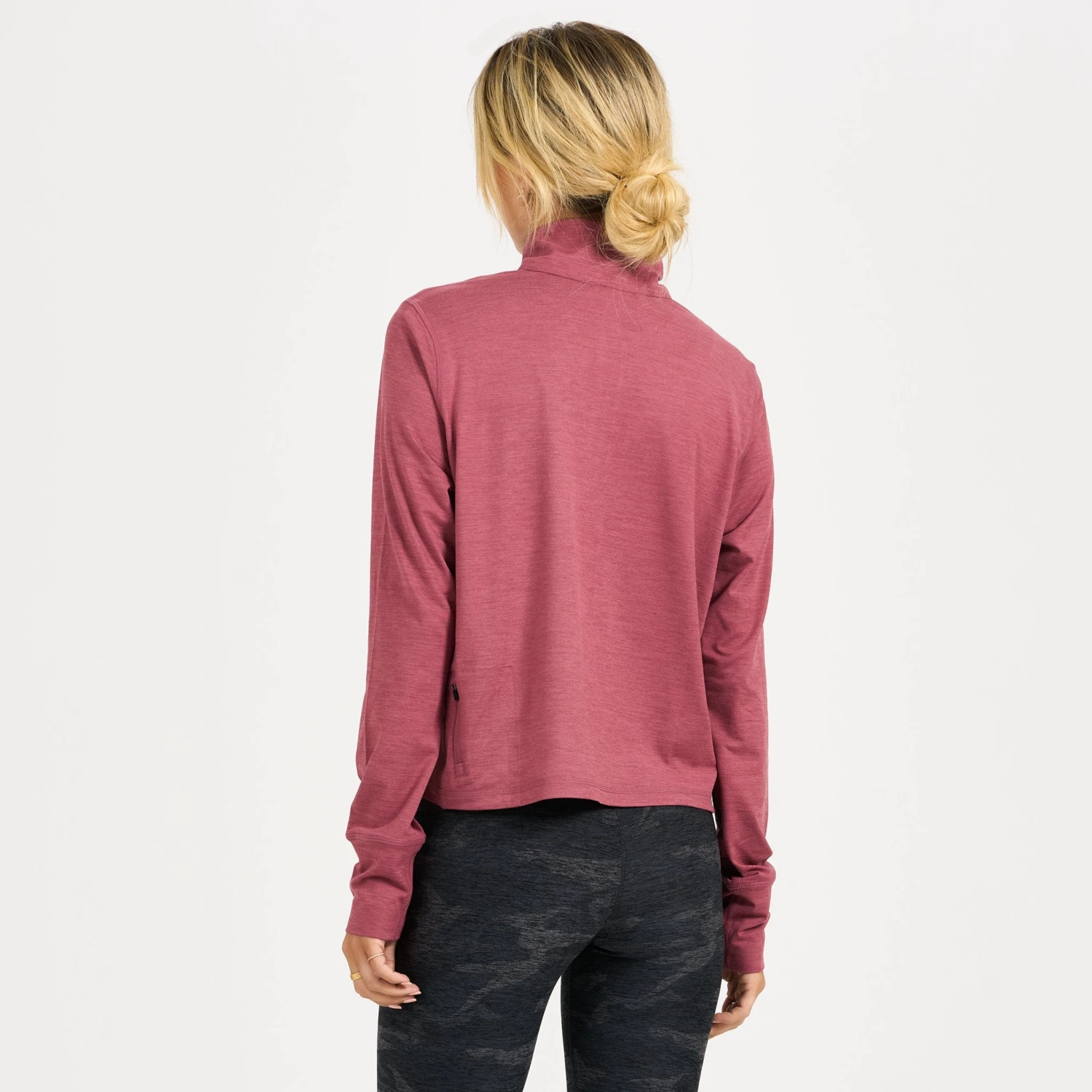 Crescent Half Zip | Desert Rose Heather 2 Crescent Half Zip | Desert Rose Heather - Image 2