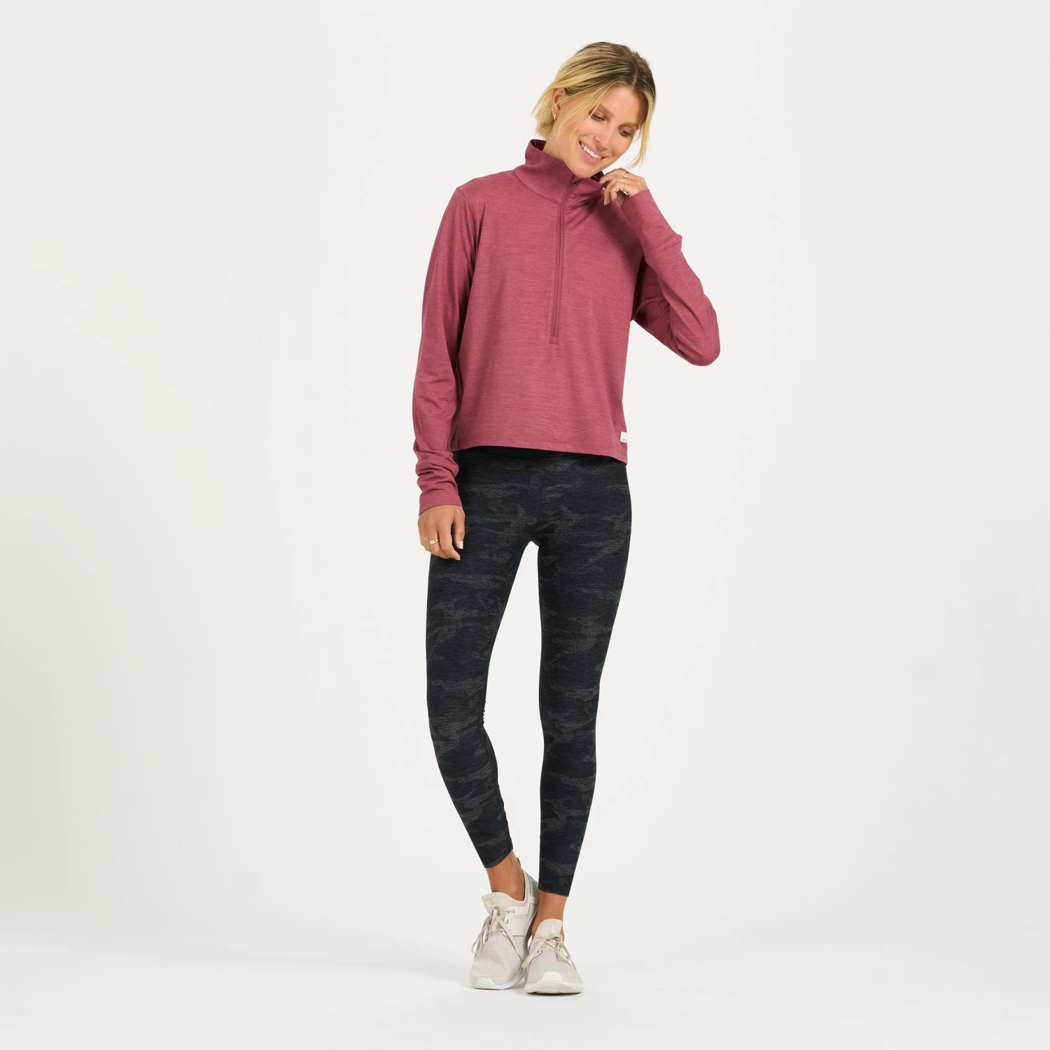 Crescent Half Zip | Desert Rose Heather 3 Crescent Half Zip | Desert Rose Heather - Image 3