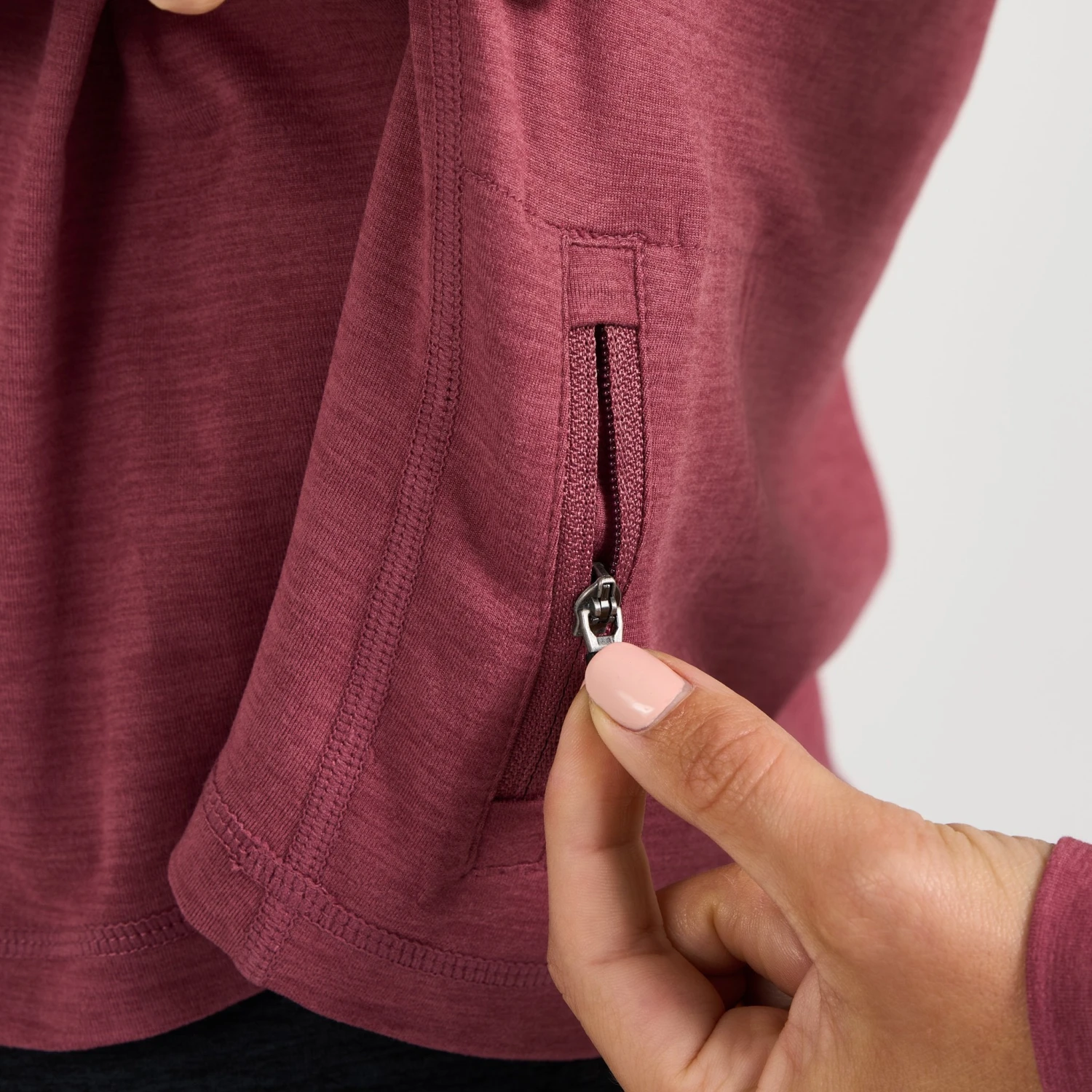 Crescent Half Zip | Desert Rose Heather 4 Crescent Half Zip | Desert Rose Heather - Image 4