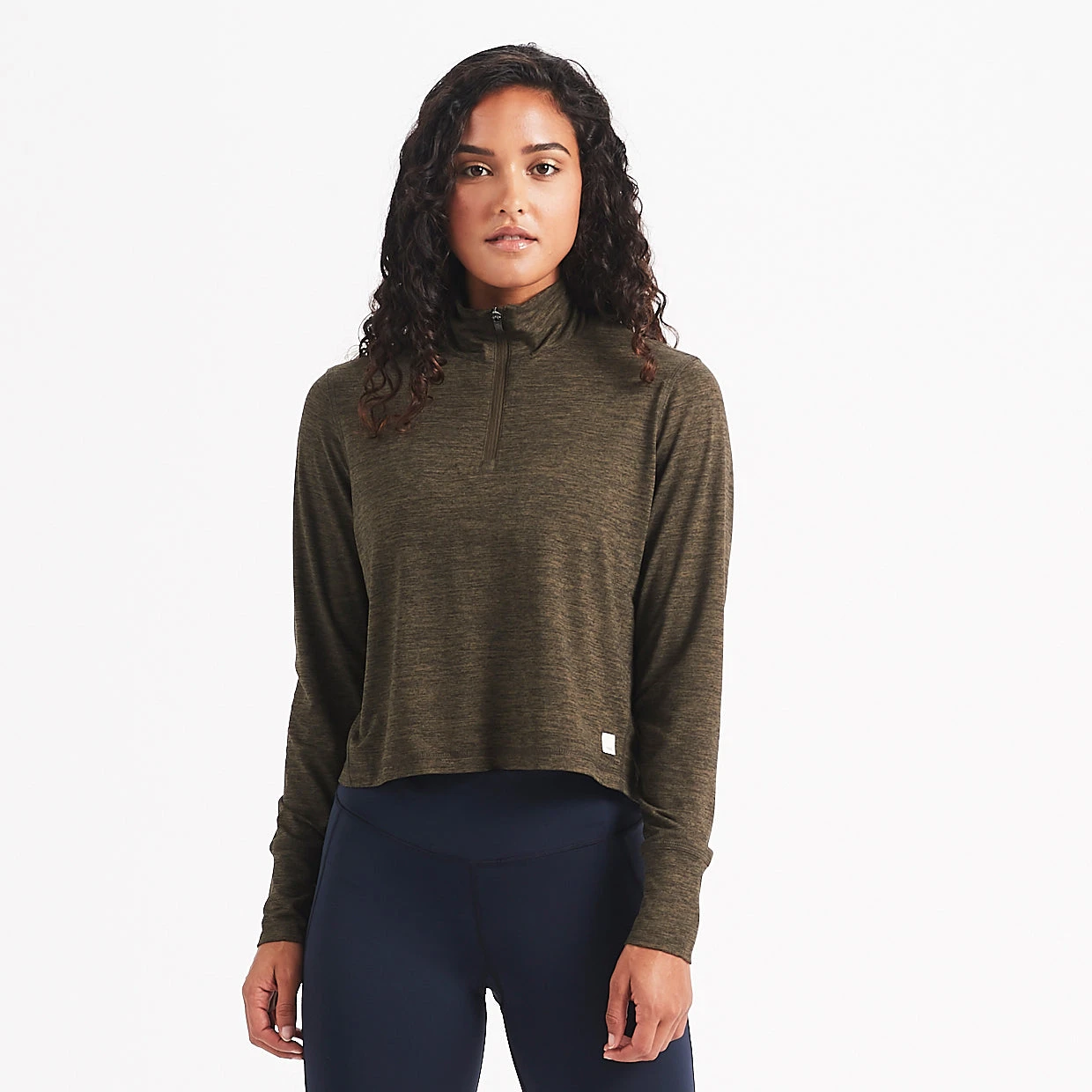 Crescent Half Zip | Evergreen Heather 1 Crescent Half Zip | Evergreen Heather