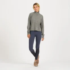 Crescent Half Zip | Heather Grey -Vuori Clothing Store VW220HTG 4 42770bb6 a87b 47dd b732 6d8c76302c59