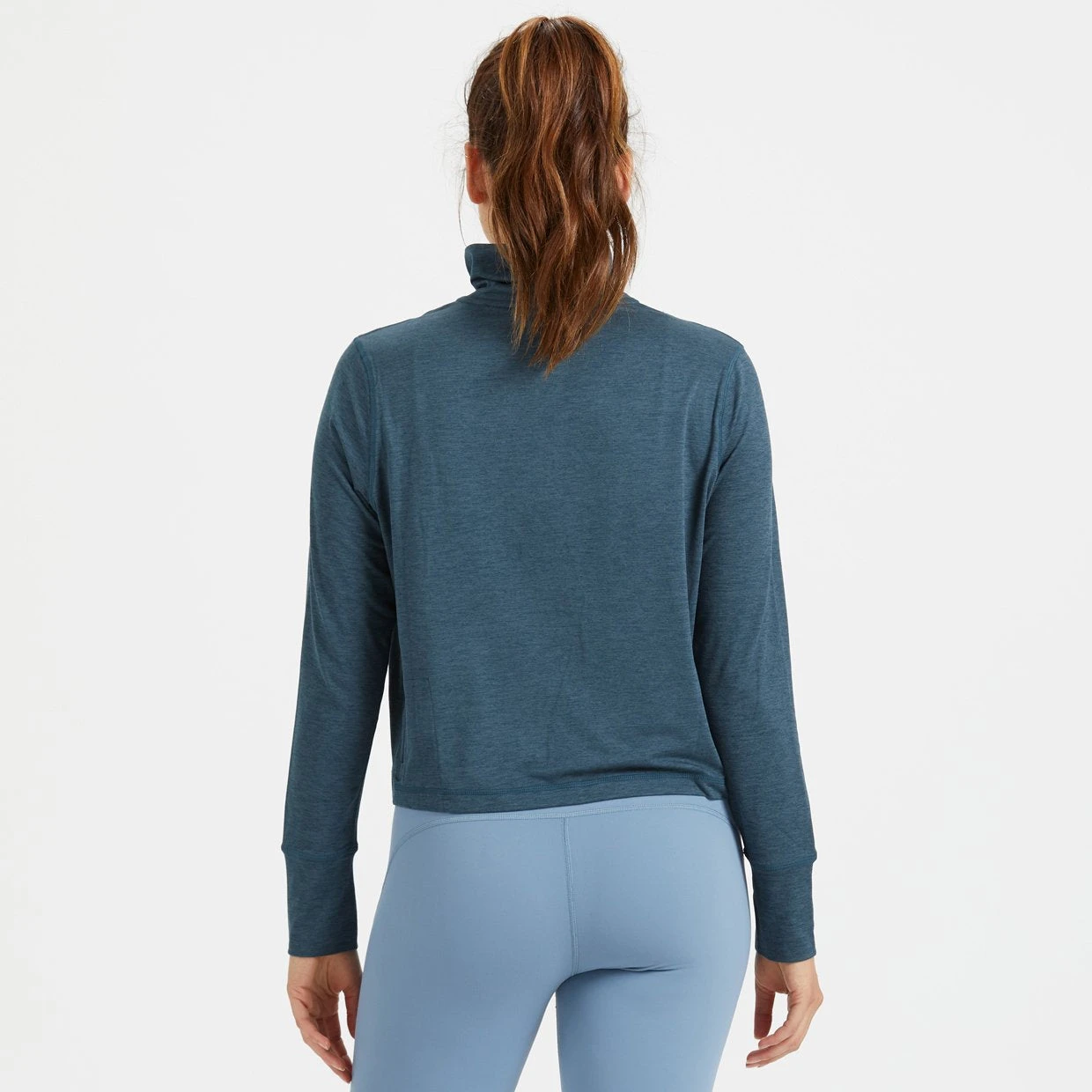 Crescent Half Zip | Indigo Heather 2 Crescent Half Zip | Indigo Heather - Image 2
