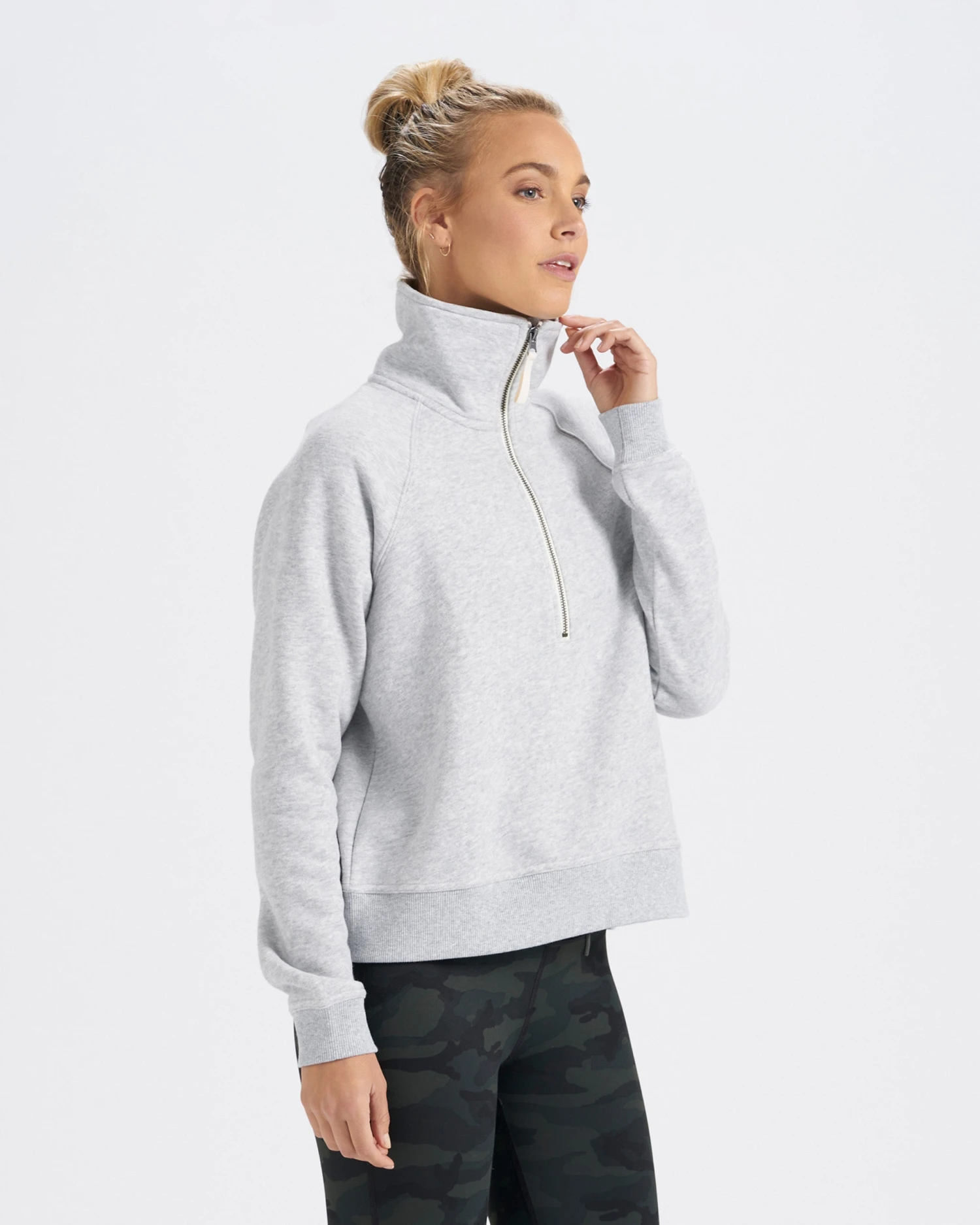 Restore Half Zip | Light Heather Grey 2 Restore Half Zip | Light Heather Grey - Image 2