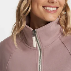 Restore Half Zip | Umber -Vuori Clothing Store VW233UMB FA22 W ECOMM DETAIL 0543