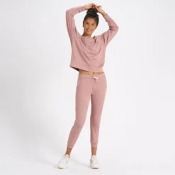 Long-Sleeve Halo Crew | Burnt Clay Heather -Vuori Clothing Store VW241HBC 4