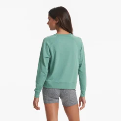 Long-Sleeve Halo Crew | Celadon Heather -Vuori Clothing Store VW241HCN 01045