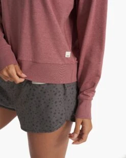 Long Sleeve Halo Crew | Marsala Heather -Vuori Clothing Store VW241HMA SP23 W ECOMM FLEECE 0783 FULL 1x1 74c39dda f860 4fd2 89f7 4867d8db30bc