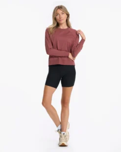 Long-Sleeve Halo Crew | Rosewood Heather 8 Long-Sleeve Halo Crew | Rosewood Heather -Vuori Clothing Store VW241HRO 2563