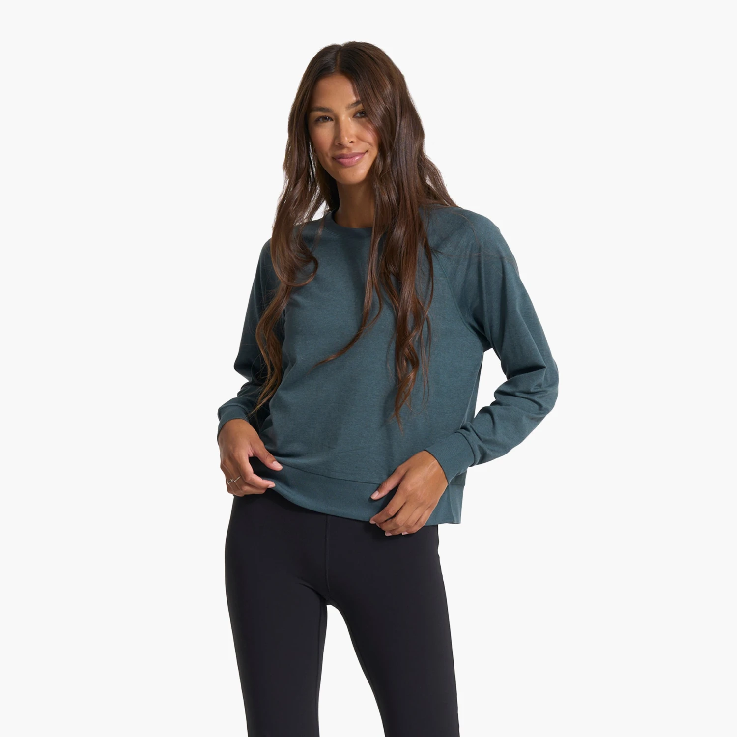 Long-Sleeve Halo Crew | Stone Heather 1 Long-Sleeve Halo Crew | Stone Heather