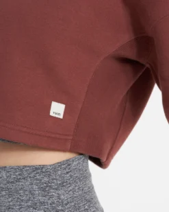 Restore Crop Crew | Cedar -Vuori Clothing Store VW259CED 0373