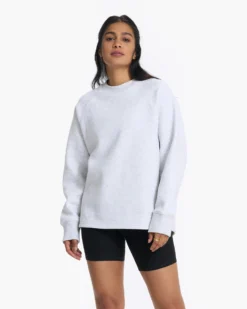 Restore Oversized Crew | Pale Grey Heather