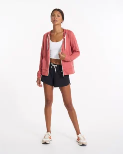 Halo Performance Hoodie 2.0 | Lychee Heather -Vuori Clothing Store VW268HLY SP23 W ECOMM FLEECE DETAIL 00539 1x1 d731e863 f0ad 4b15 9e69 98e168f2d93e