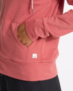 Halo Performance Hoodie 2.0 | Lychee Heather -Vuori Clothing Store VW268HLY SP23 W ECOMM FLEECE DETAIL 00617 1x1 fa48b375 3c90 42f4 881f 7ed9ffea049c