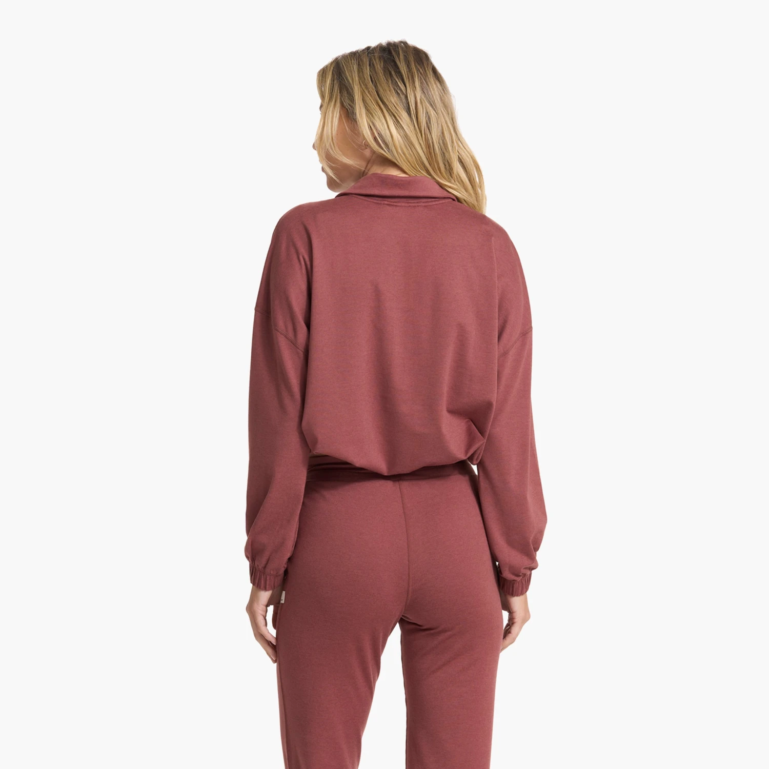 Halo Relaxed Half Zip | Rosewood Heather 4 Halo Relaxed Half Zip | Rosewood Heather - Image 4