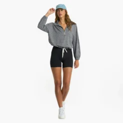 Halo Relaxed Half Zip | Heather Grey -Vuori Clothing Store VW269HTG 1002